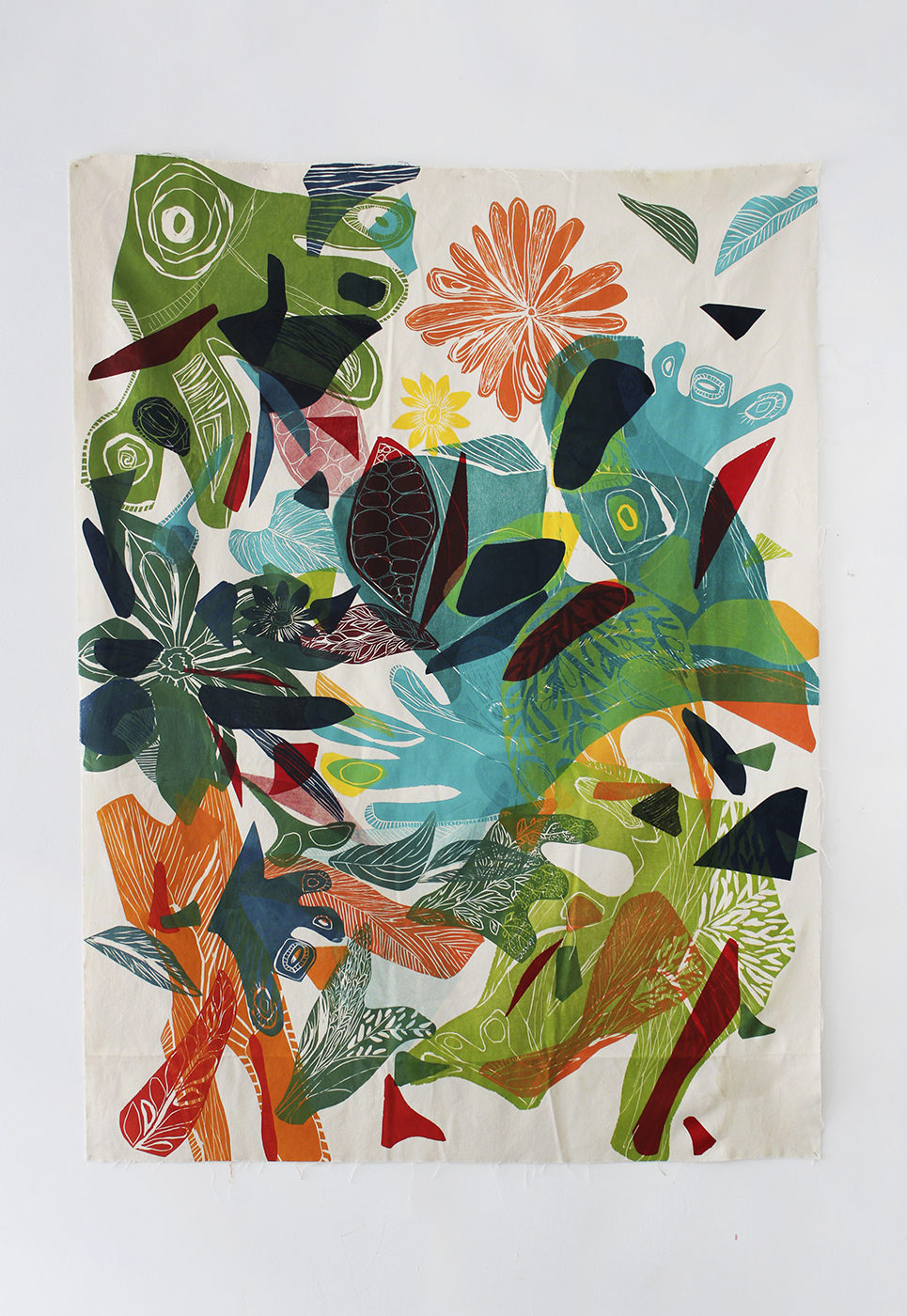 Xilografía sobre tela / 120x160cm